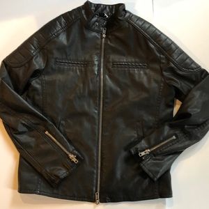 Boys vegan leather jacket size 8/10